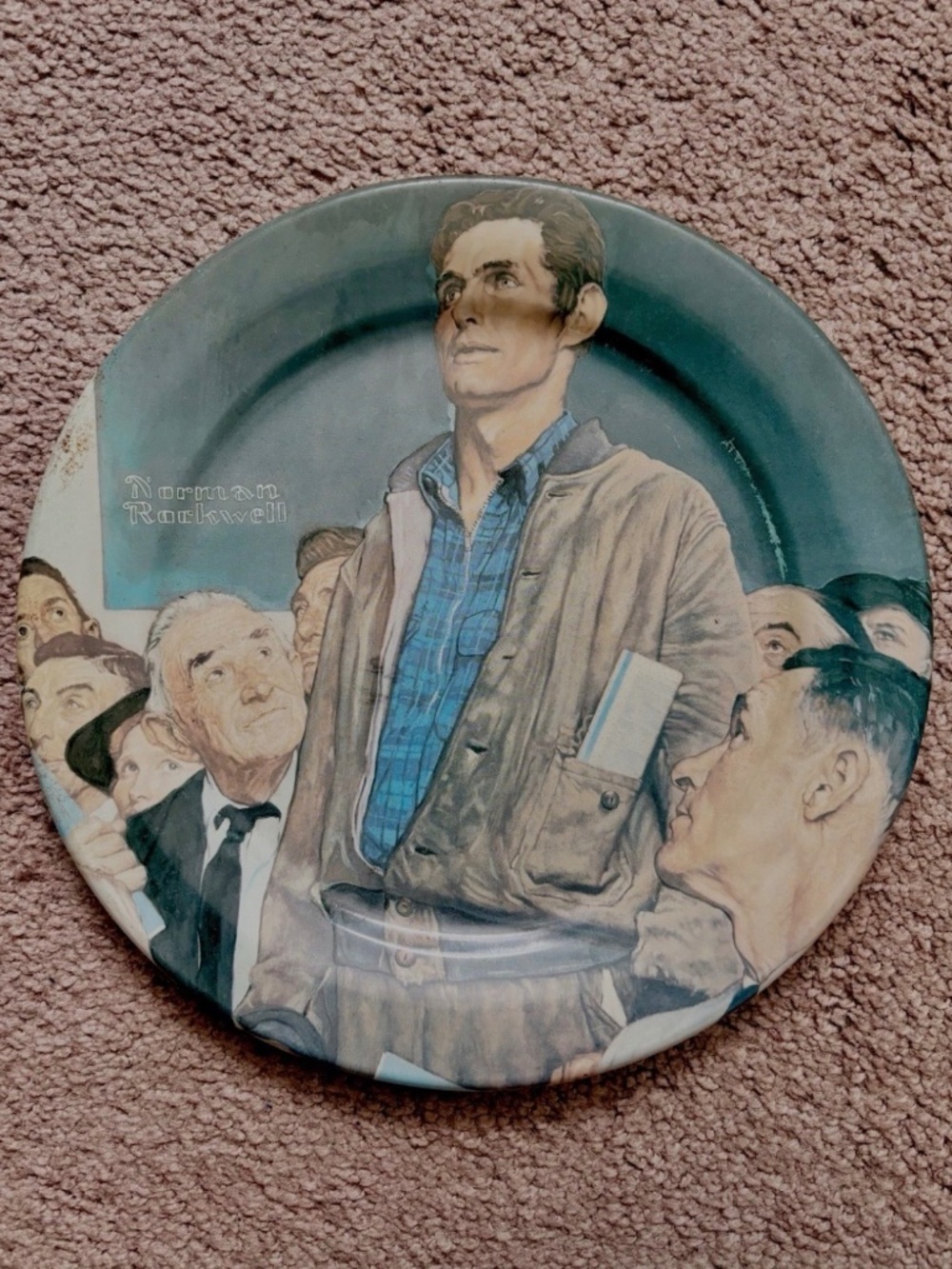Norman Rockwell Freedom of Speech Meme Freedoms Tin Plate Vintage Wall Decor